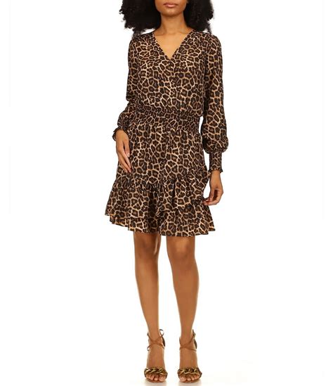 michael kors animal print dress long sleeve|Michael Kors bodycon dress.